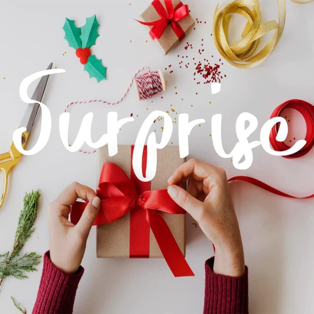 5/8" Width x 50 Yards Satin Fabric Ribbon, Red Ribbon Perfect for DIY Bows, Swags, Gift Wrapping, Craft, Flower Bouquet, Christmas and Party Decoration