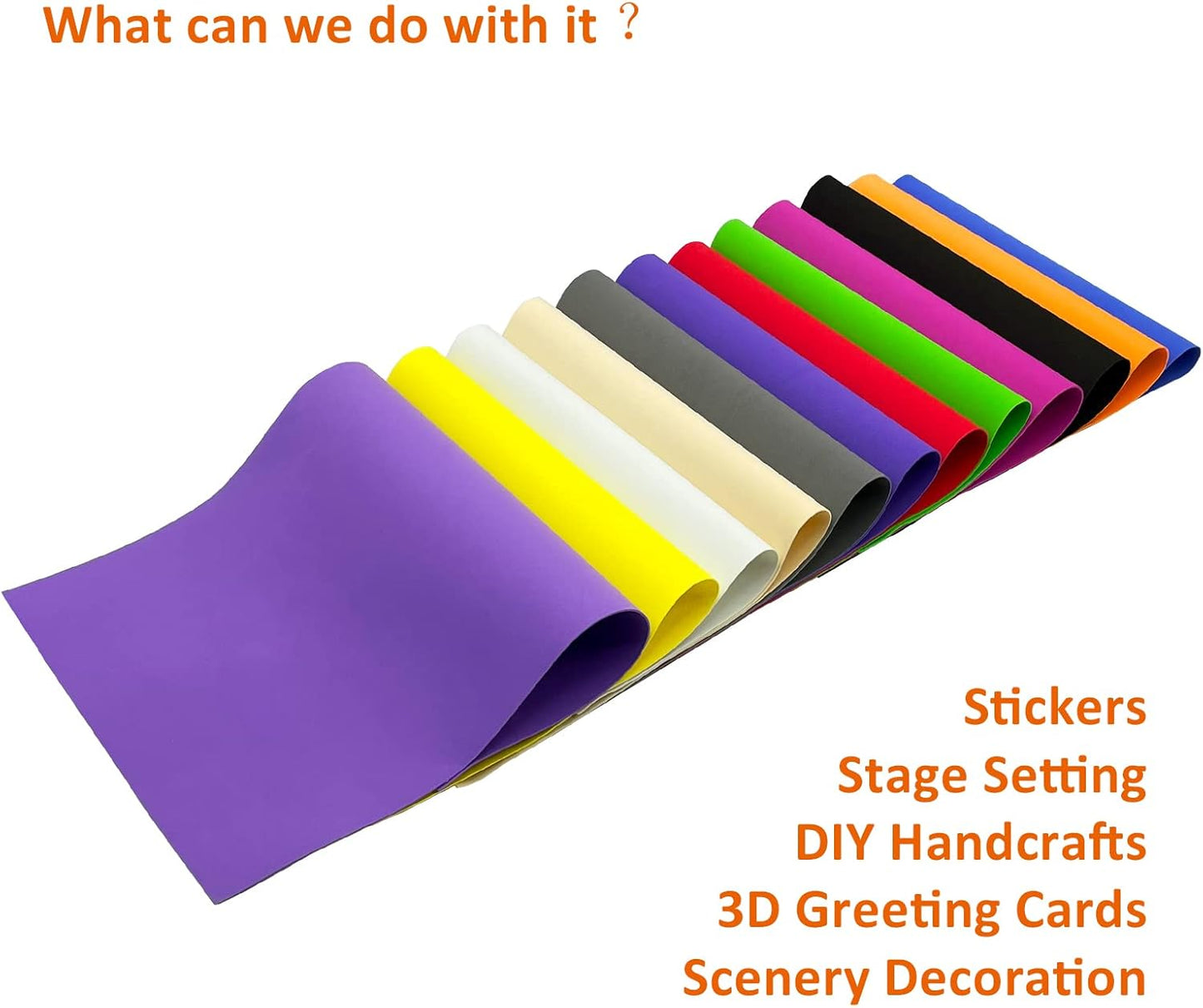 20 PCS EVA Foam Sheets DIY Handcraft Materials 1mm Thick 15.7 x 11.8 Inches Orange EVA Foam Papers for Arts and Crafts