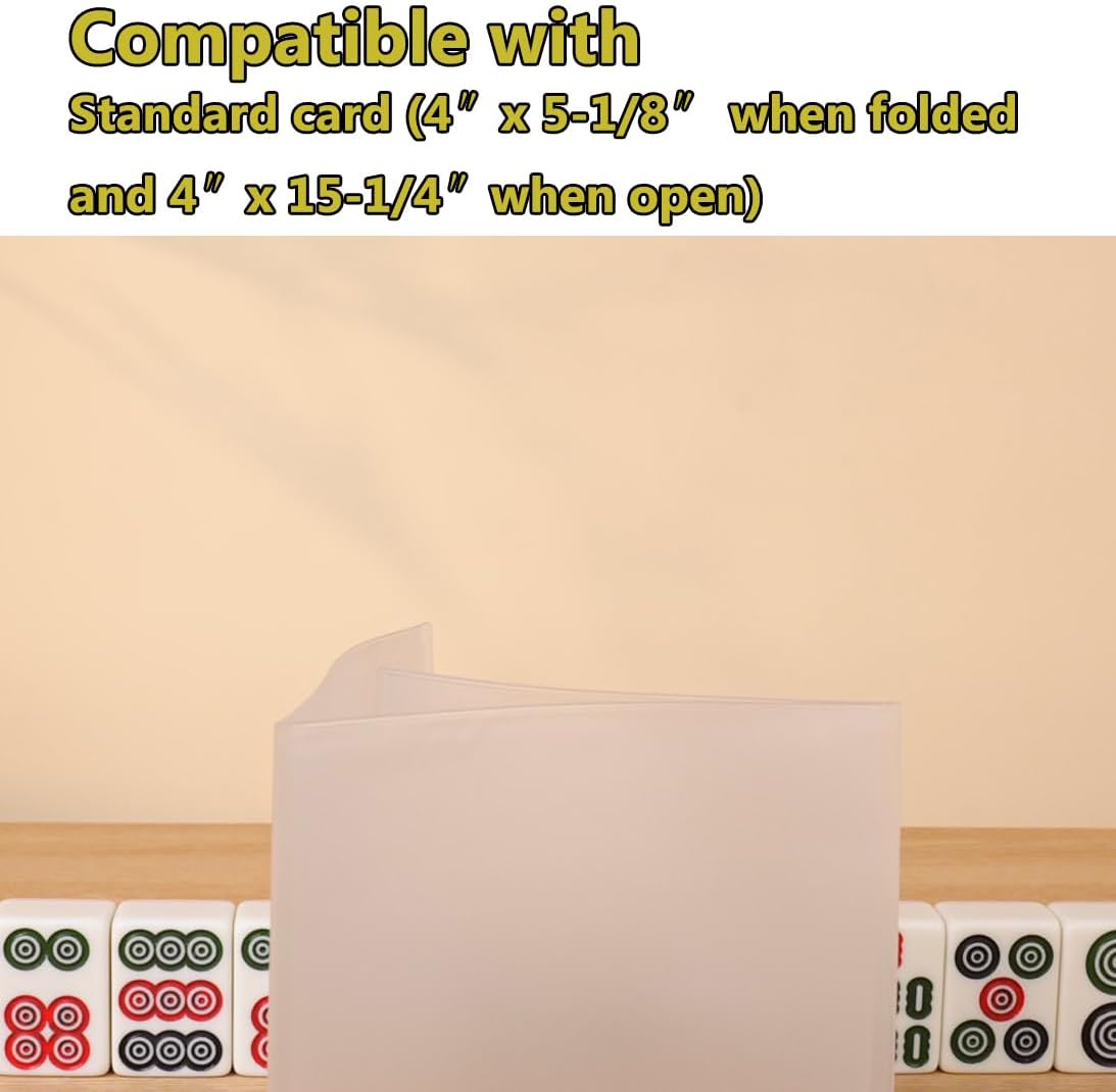 aoG Mahjong Card Holder, Standard Print, 1 Pcs, for Mah Jongg Hands and Rules, Non Glare, PVC Plastic, Soft, Durable, 2025
