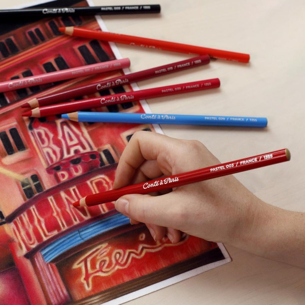 Conté à Paris Pastel Pencils with 24 Assorted Colors