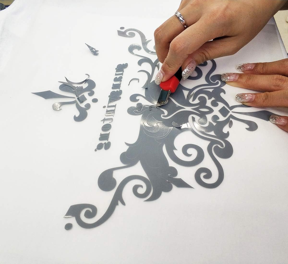 Heat Transfer Vinyl Roll for T-Shirts 12 Inch by 12 Feet No Adhesive Hot Peel- Guangyintong (Grey A11 )