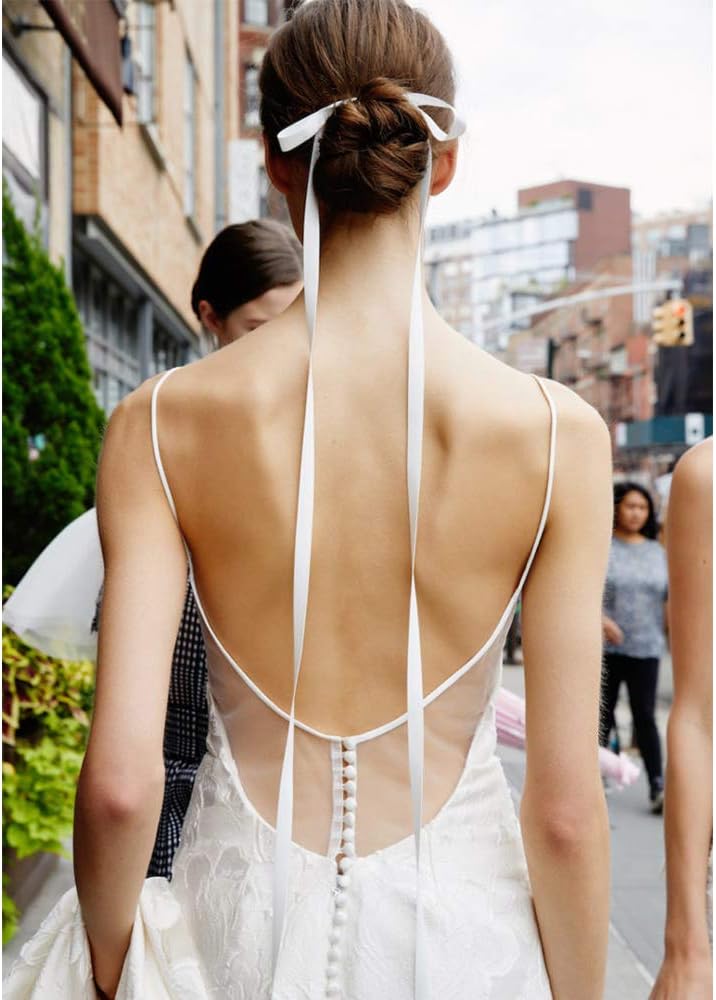 TONIFUL 3/8 Inch x 100yds White Satin Ribbon Thin Solid Fabric Ribbons Roll for Gift Wrapping Hair Balloons Party Wedding Popsicles Decoration Valentine's Day Bouquet Halloween Christmas