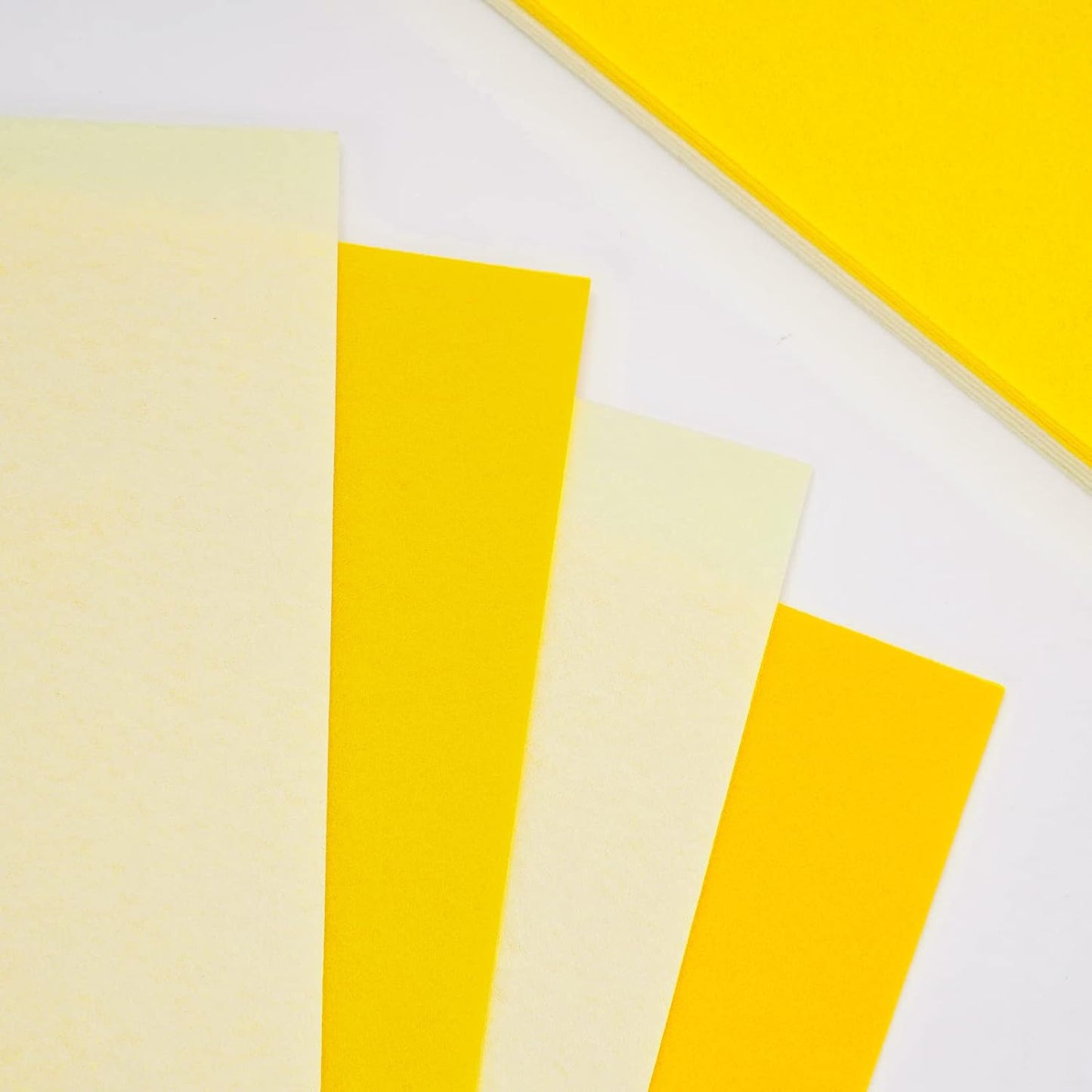 Whaline 18Pcs Felt Fabric Sheets Soft Thick Assorted Yellow Craft Felt Pack for DIY Craft Sewing Patchwork Art Projects, 3 Colors, 7.9 x 11.8 Inch