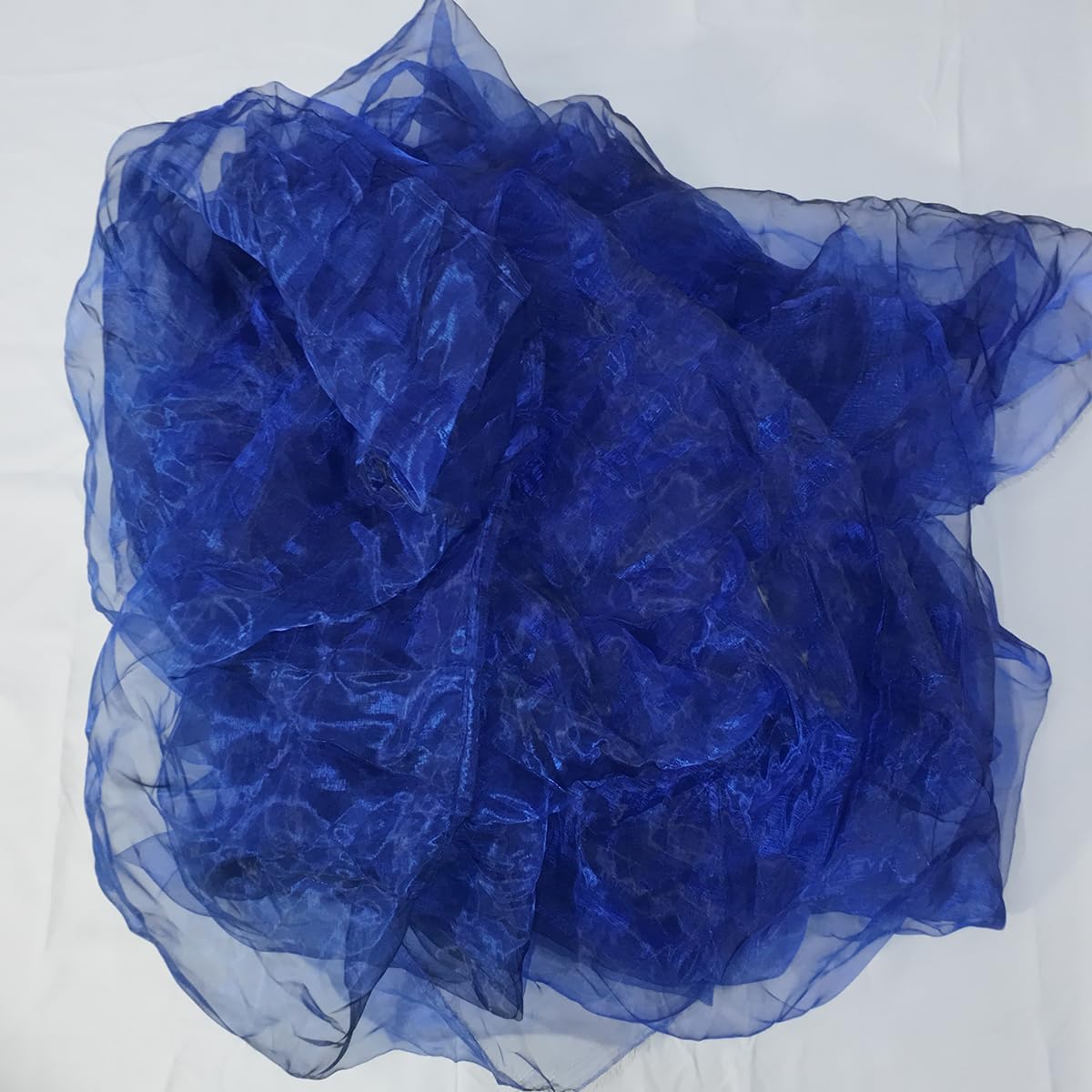 Two-Tone Iridescent Holographic Organza Fabric - 5.5 Yards | Lightweight Sheer Gauze Voile Tulle | for Dresses, Party Decor, DIY Crafts, Shiny Backdrops(Sapphire Black)