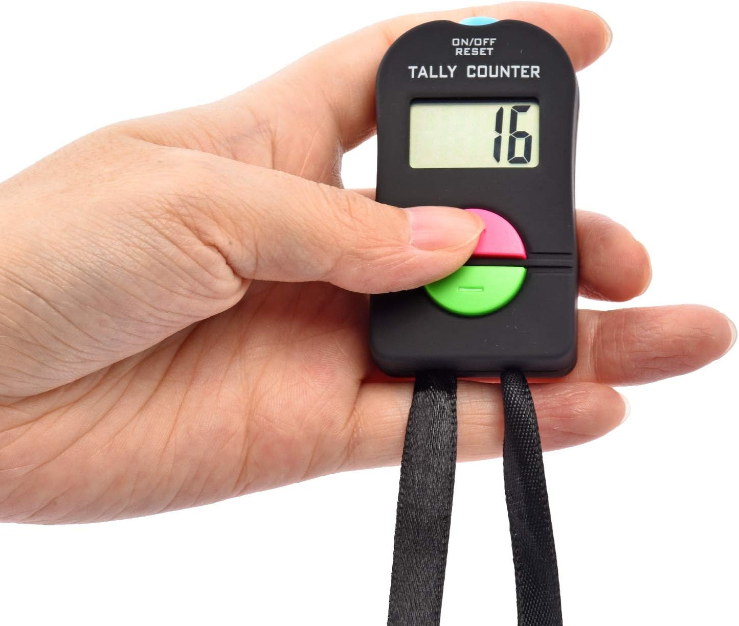 Electronic Tally Counter/Handheld Number Clicker with Lanyard, 4-Digital,Disc Golf/Baseball Pitch/Bus Driver/Fish/Crochet Row Count (1 Pack)