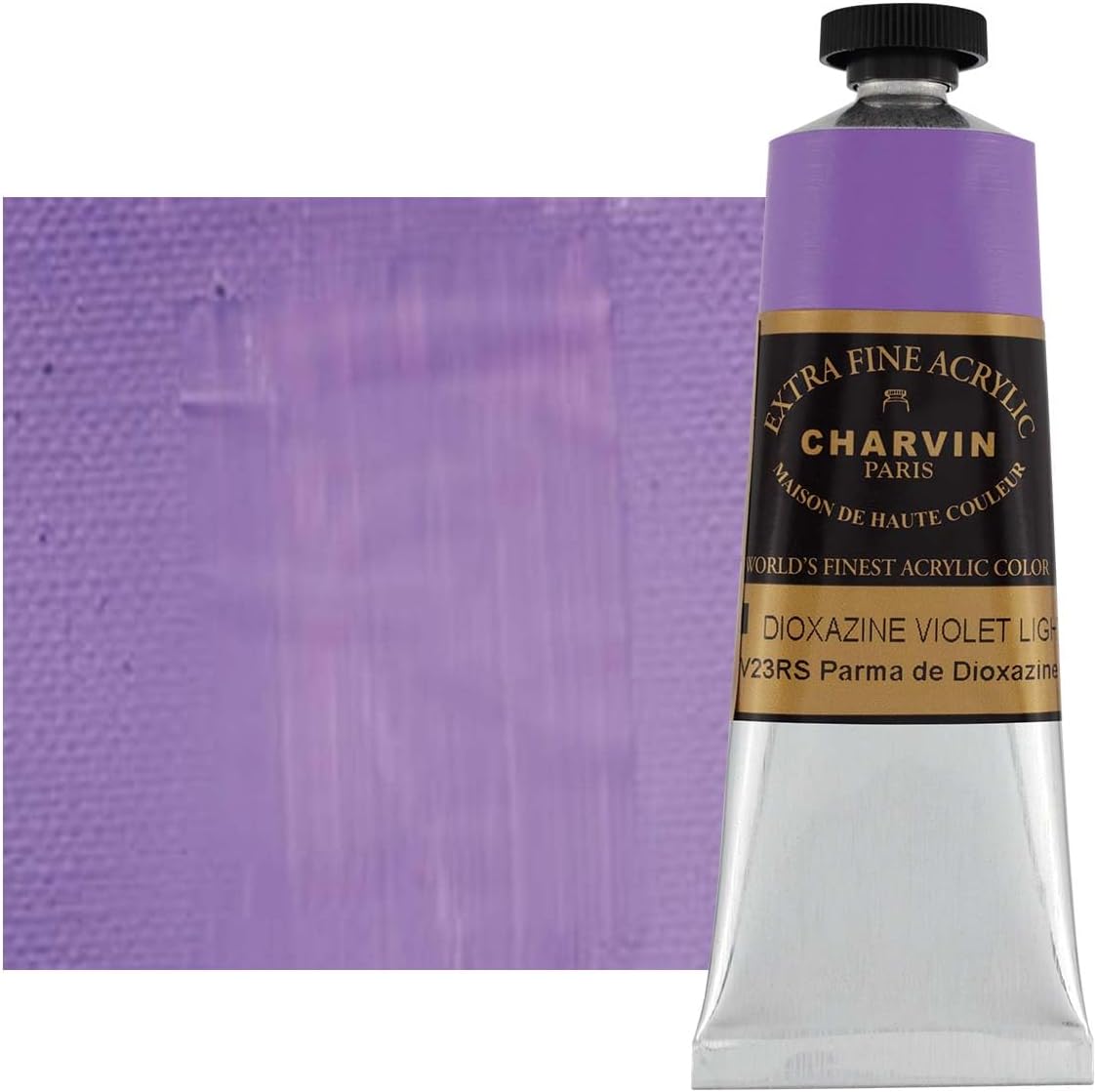 Charvin Extra Fine Professional Artist Acrylic Paint Colors, Nature Themed Hues, 150ml Dioxazine Violet Light