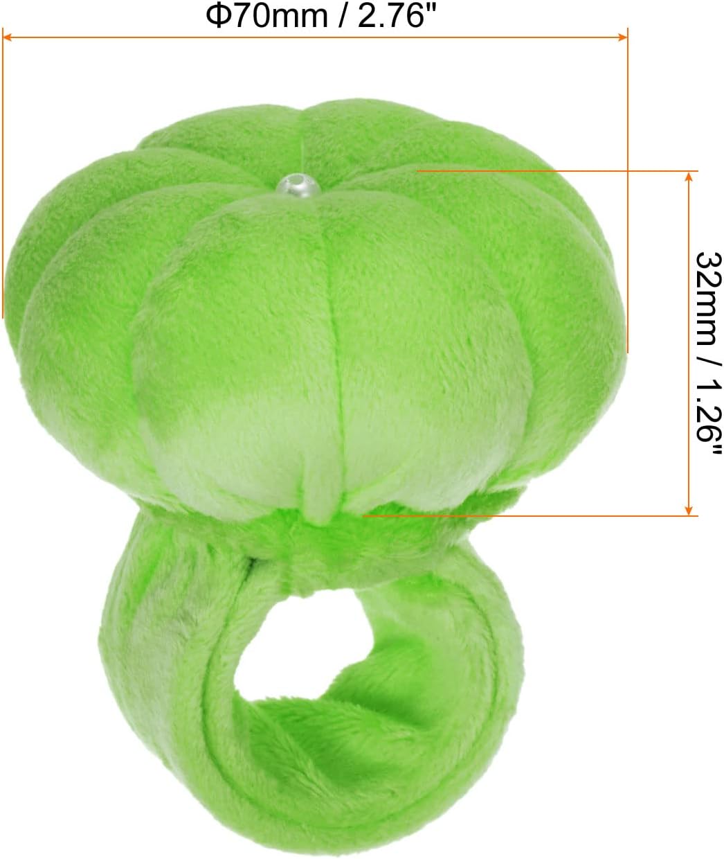 HARFINGTON Wrist Pin Cushions Band Sewing Needle Cushion Needle Holder Pincushions with Adjustable Strap Fit All Wrist Sizes for Sewing Quilting Needlework Crafts, Green