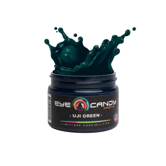 Eye Candy Green Resin Pigment Paste Uji Green (2 oz Paste / 4 oz Jar) | Epoxy, Resin Art | Highly Pigmented