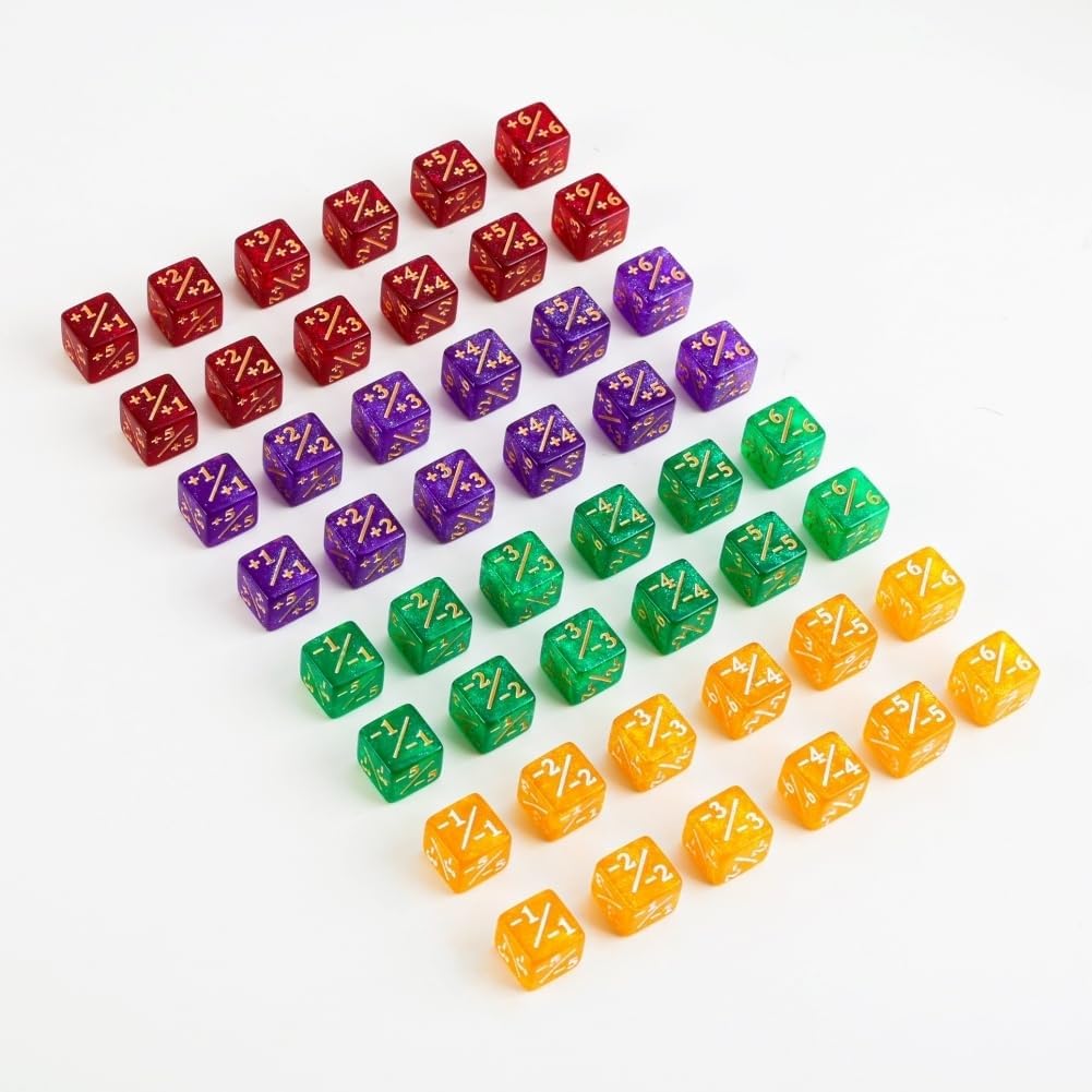 Color MTG Counter Dice Set Keyword Shield Life Counters with Dice Storage Bag for MTG TGG Table Games (Small)