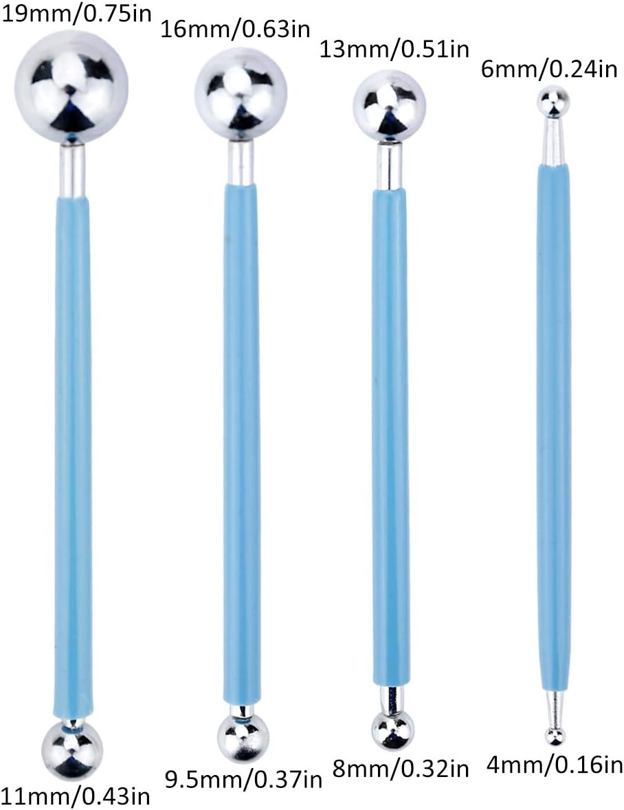 Augshy 19pcs Mandala Dotting Tools Set Pen Dotting Tools Mandala Stencil Ball Stylus Paint Tray for Painting Rocks, Coloring, Drawing and Drafting