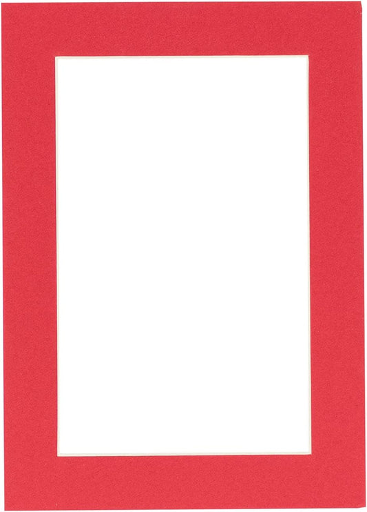 Poster Palooza 11x14 Mat Bevel Cut for 8.5x11 Photos - Acid Free Cardinal Red Precut Matboard - For Pictures, Photos, Framing - 4-ply Thickness