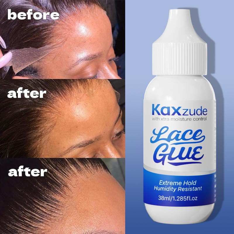 Extremely Strong Adhesive lace False Hair Gel - Waterproof and Sweat-Proof, Invisible Safety Adhesive, Thin Layer Brings Seamless Comfort, Suitable for Long-Term Wearing, 1.3 Ounce