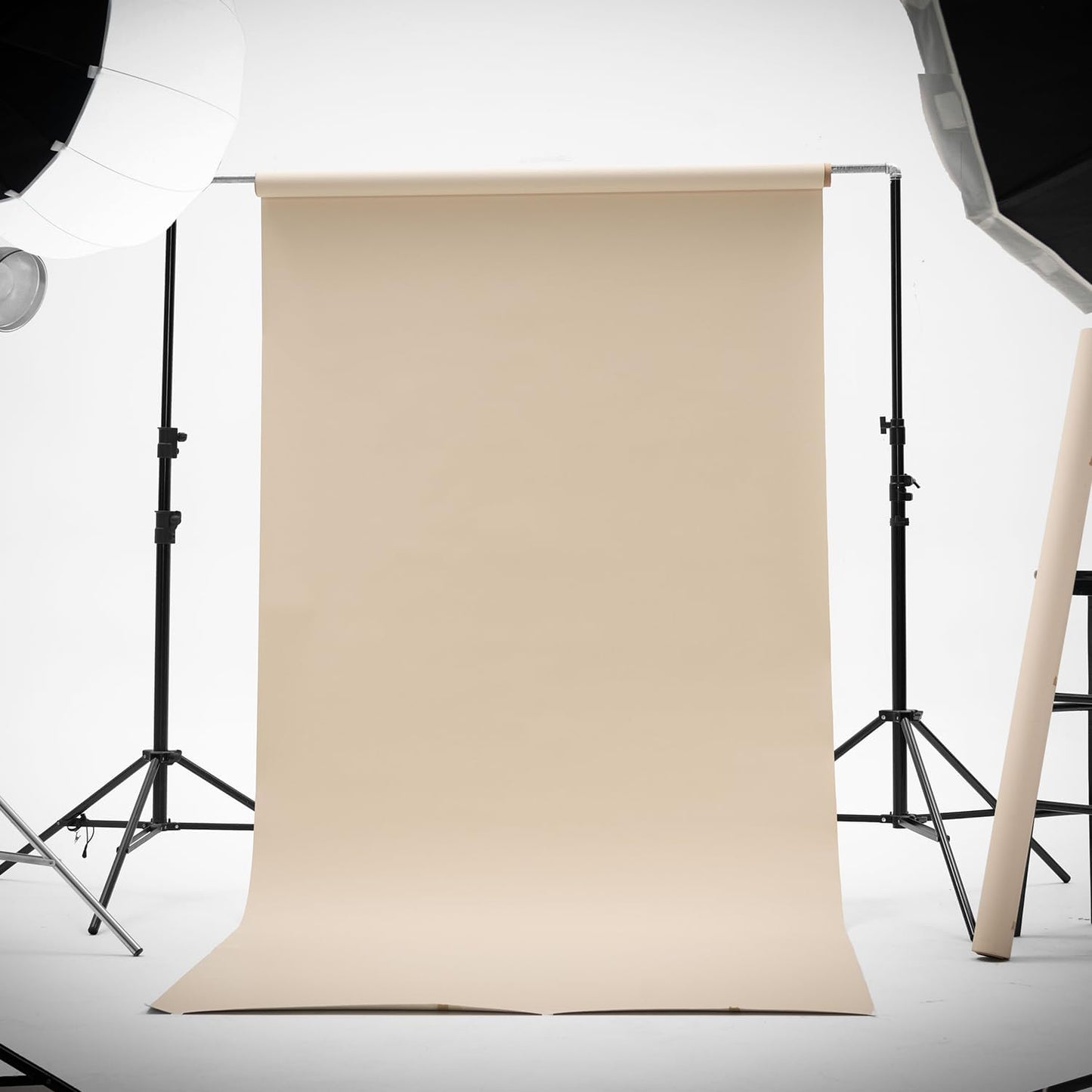 Kate Seamless Paper Backdrop for Photography Beige Cream Backdrop Paper (106.8''x32.8' Ivorine)