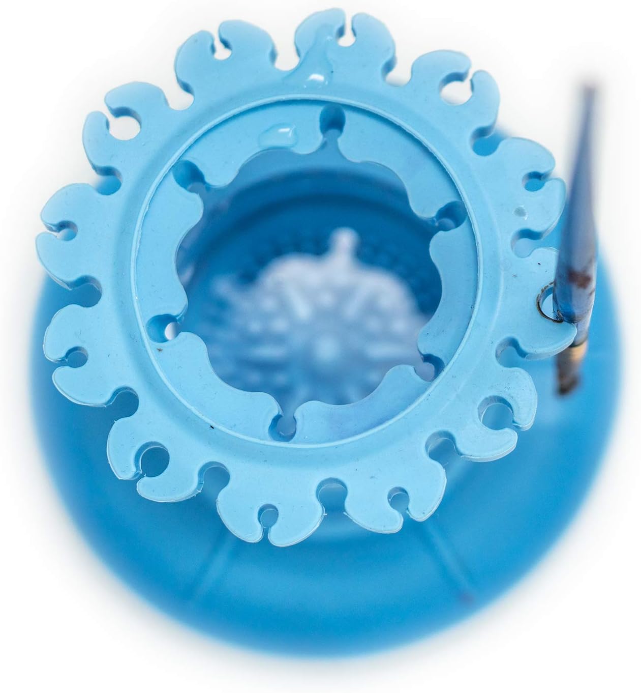 Paint Puck Ultimate Rinse Cup Paint Brush Cleaner (Blue, Mug) - Non-Spill Paint Water Cup & Brush Cleaner with Brush Holder, Squeegee Lips & Drip Tray for Acrylic, Watercolor & Art Supplies