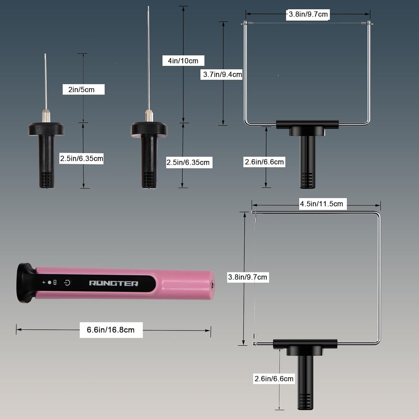 4 in 1 Hot Wire Electric Foam Cutter Kit, Styrofoam Cutting Tool 15W/ 6V with Case, Heated Foam Carving Knife Kit (Toolbox Pink)