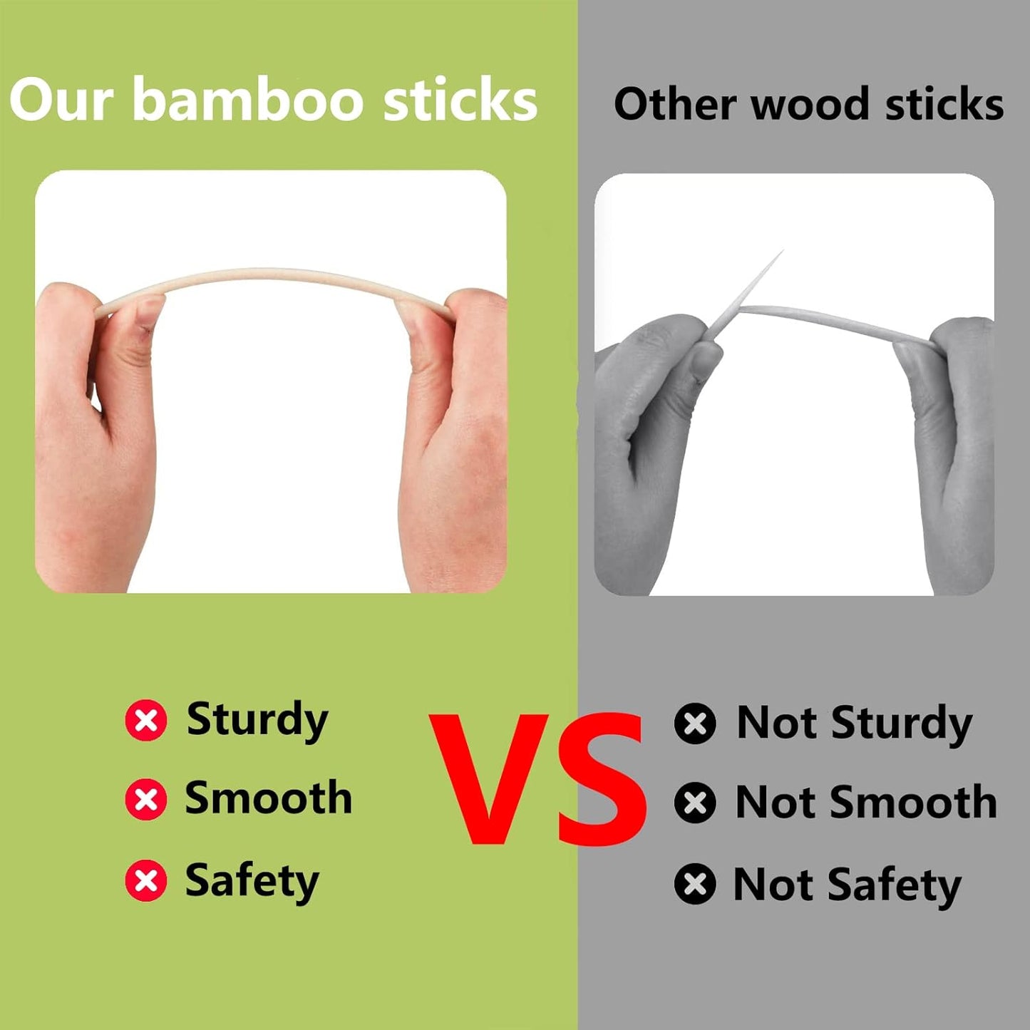 1/4 x 36 Inch 50PCS Dowel Rods Wood Sticks Wooden Dowel Rods - Unfinished Hardwood Sticks - for Crafts and DIYers