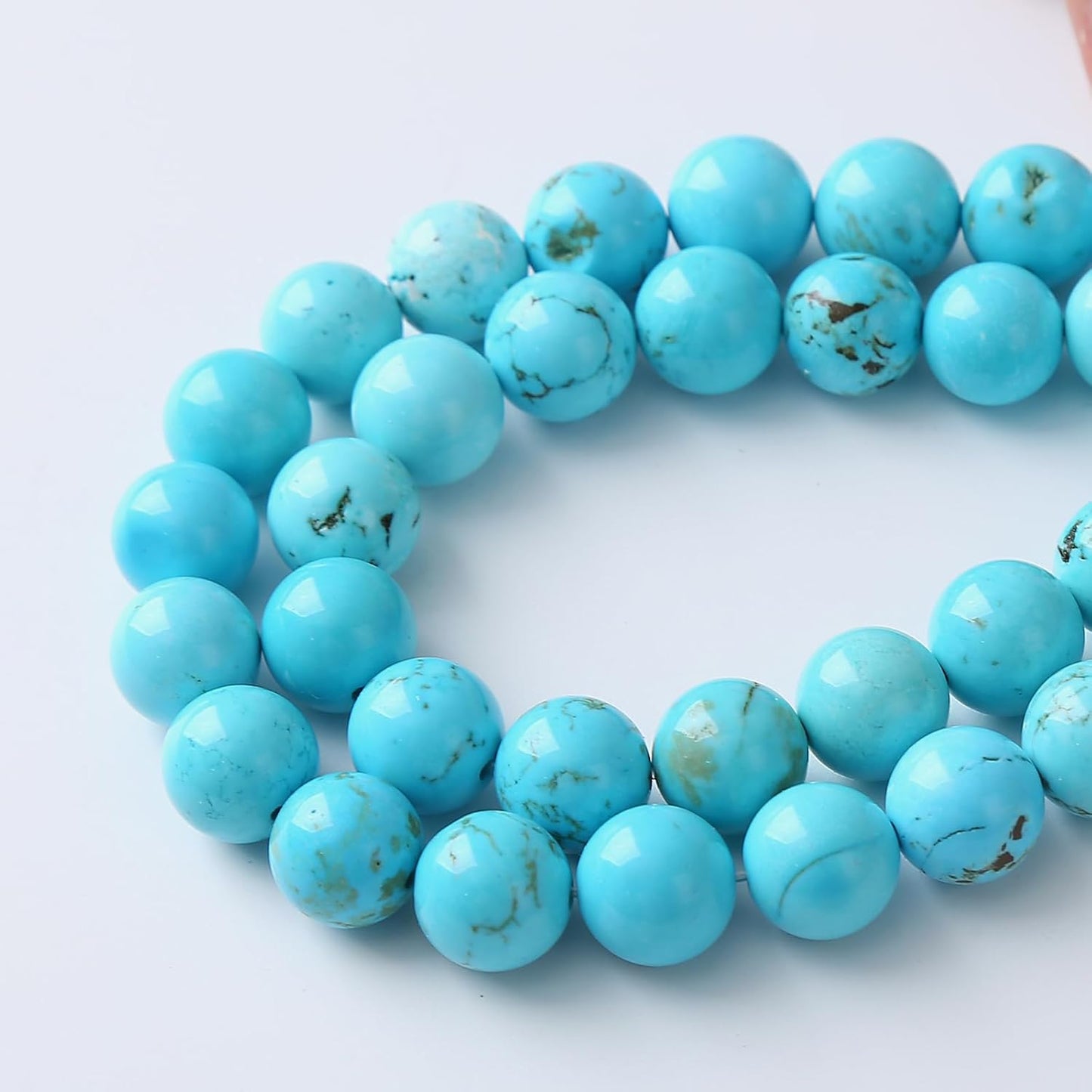 12mm 32pcs AAA Grade Natural Blue Turquoise Round Loose Beads for Jewelry Making DIY Bracelet Necklace Accessories
