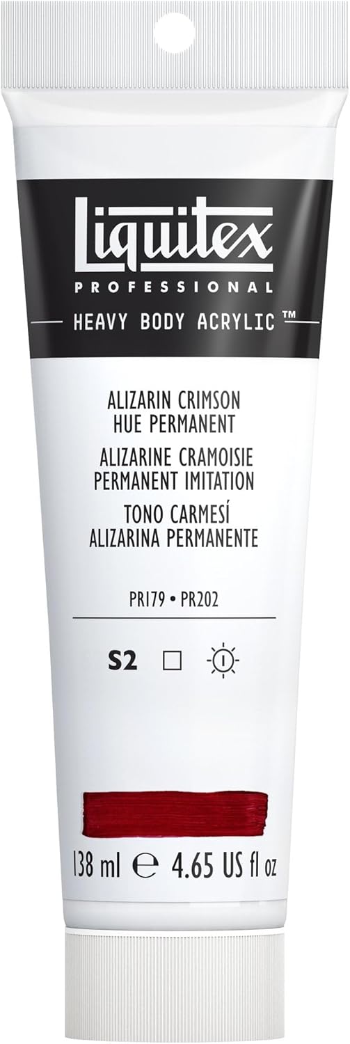 Liquitex Professional Heavy Body Acrylic Paint, 4.65-oz (138ml) Tube, Alizarin Crimson Hue Permanent