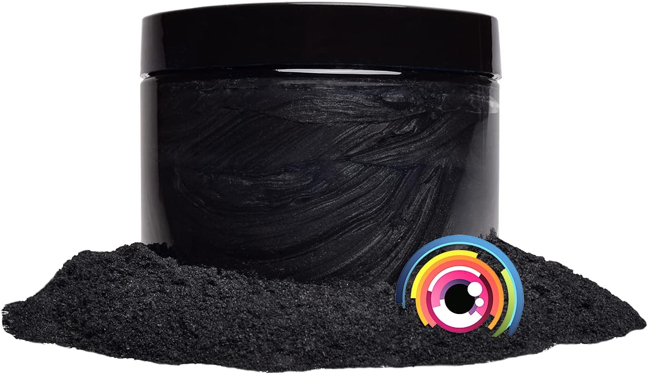 Eye Candy Pigments Premium Black Mica Powder - Sumi Black (50gr) - for Epoxy, Resin, Soap, Paint, Woodworking, Acrylic Pouring, Bath Bombs, Fishing Lures - DIY Arts and Crafts Additive
