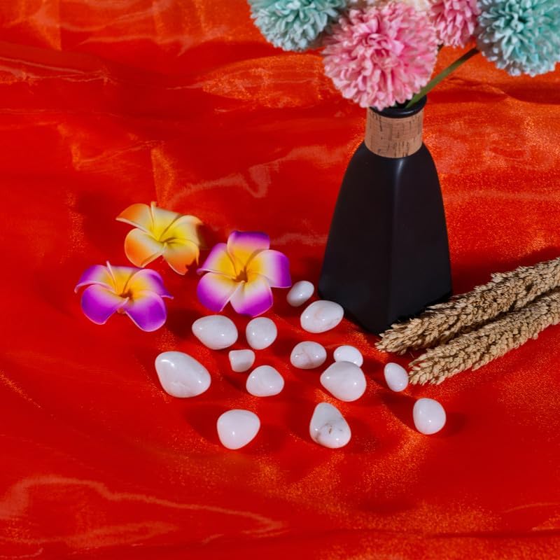 Fynite Orange Organza Fabric by The Yard | 20 Yard Long | 44" Wide | Bridal Soft Sheer Organza Tulle for DIY Wedding Dress Fashion Craft Decorations