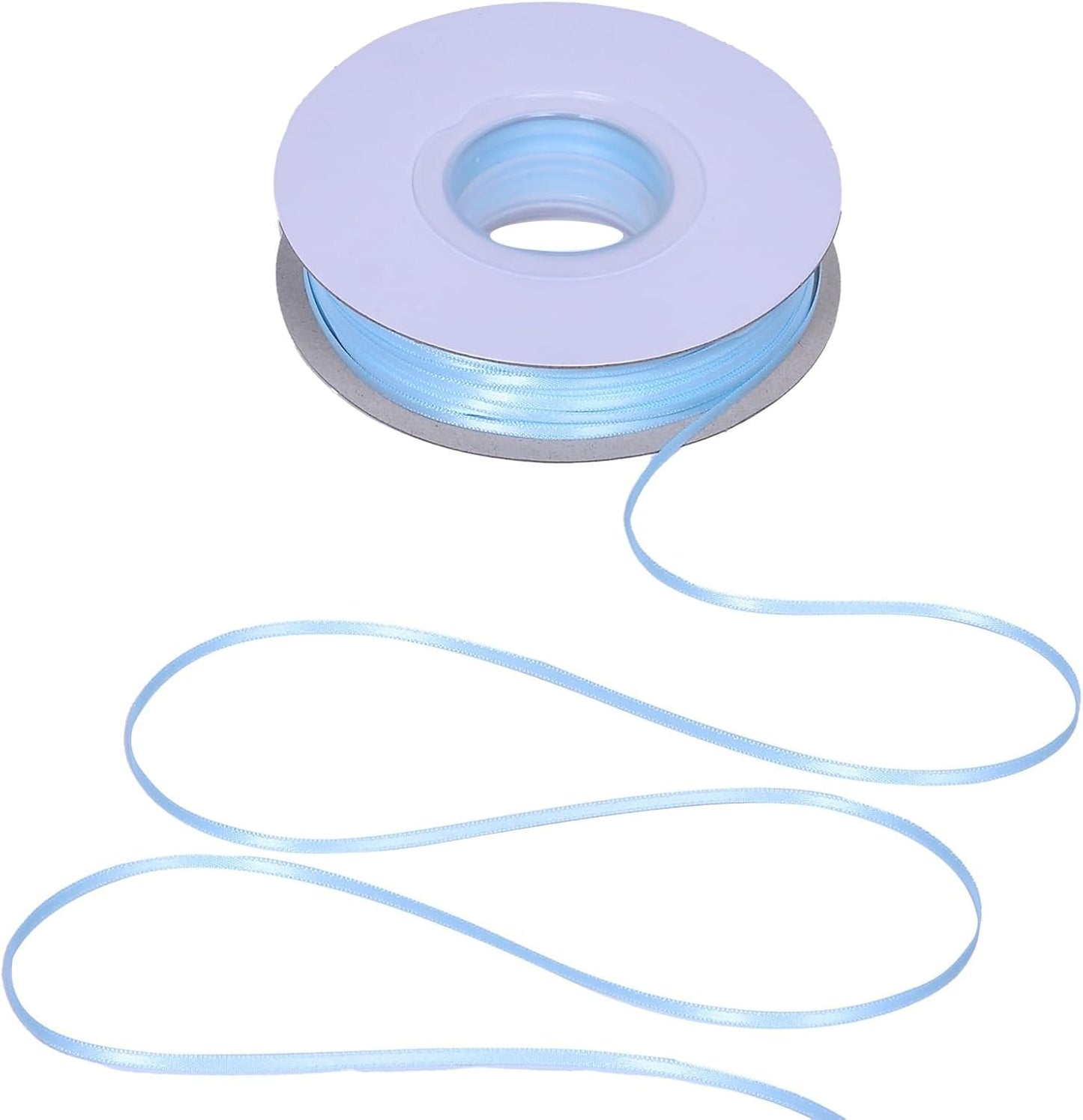 YAMA Light Blue Double Faced Satin Ribbon 1/8 Inch 100 Yards Ribbon for Gift Wrapping Crafts Hair Bows Wedding Party Decoration