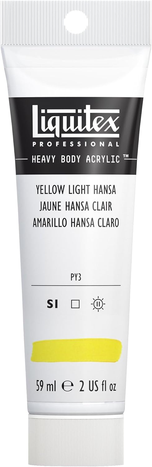Liquitex Professional Heavy Body Acrylic Paint, 2-oz (59ml) Tube, Yellow Light Hansa