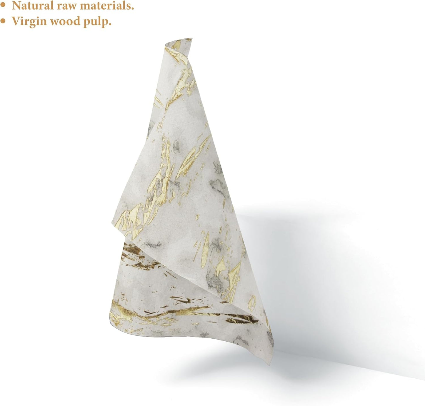 80-Pack Napkins Disposable Paper Towel Cocktail Dinner Party Decoration, Gold Splash