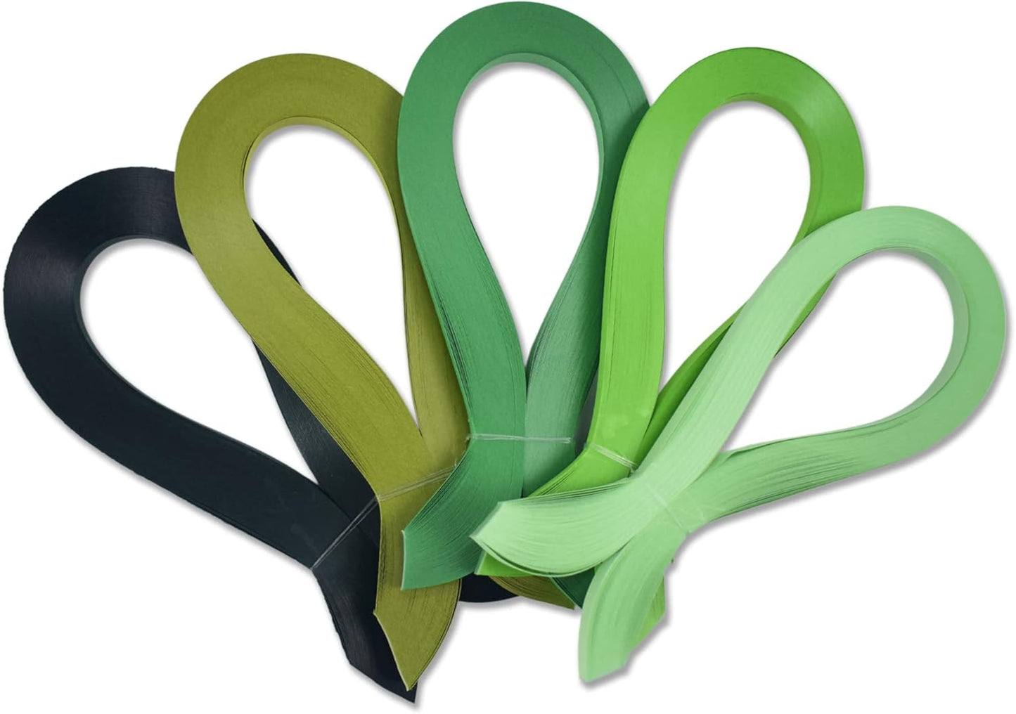 CrafTreat Green Quilling Paper Strips for Craft Work - 500 Quilling Strips 3mm 30 CM Length - Paper Quilling for Decorating Cards, Gift Bags, Picture Frames and Scrapbooking