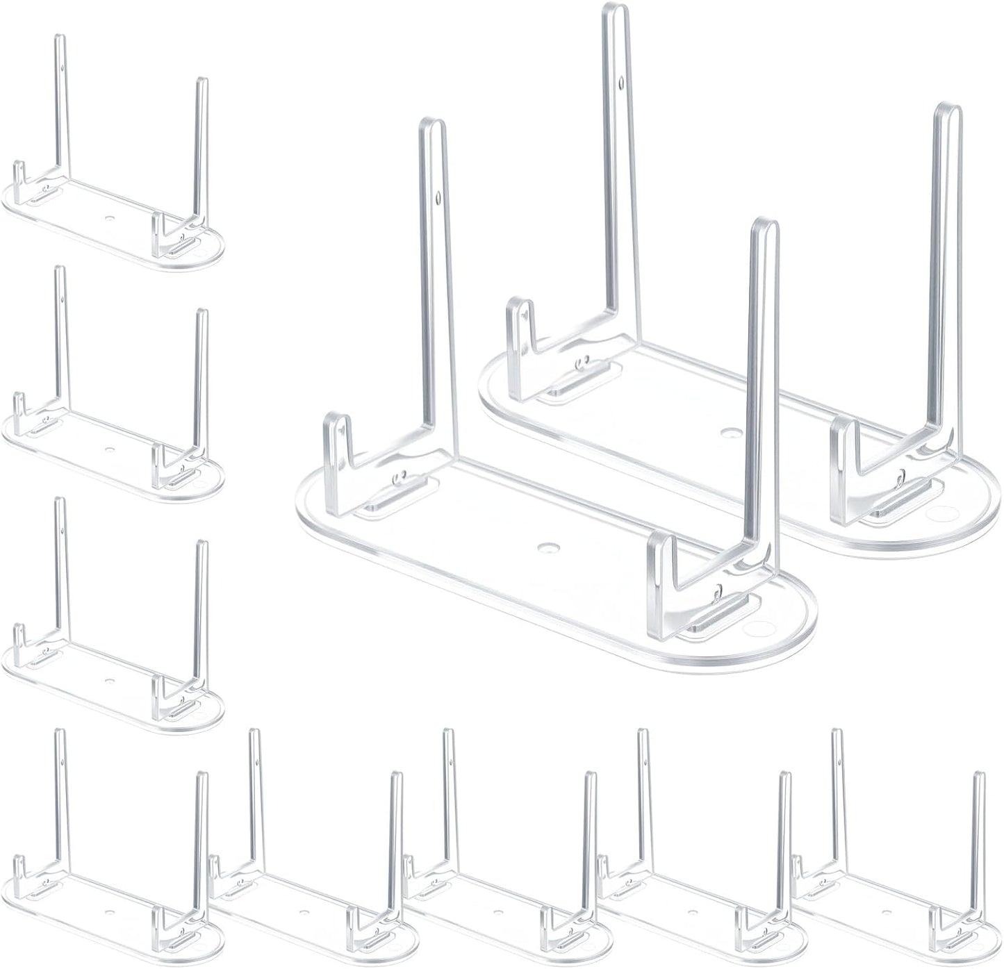 10 Pcs Card Display Stand, Acrylic Clear Card Trading Stand, Cards Display for Challenge Coin Graded Card Sports Card Trading Card PSA Card Baseball Card