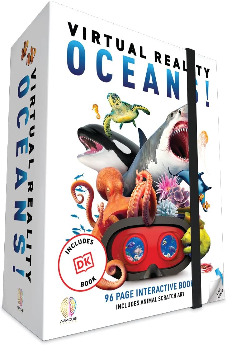 Abacus Brands Virtual Reality Oceans! Gift Box - Illustrated Interactive VR Book and STEM Learning Activity Set - for Ages 8 and Up
