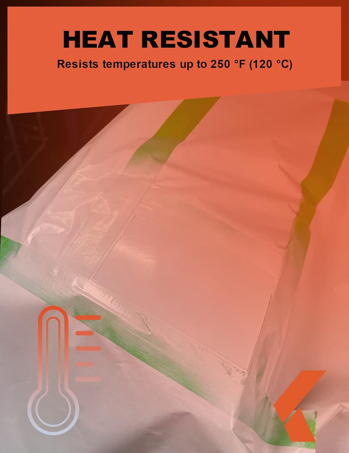 Painters Tape for Car - Green No Residue Automotive Masking Tape - Heat Resistant for Paint Booth, 0.94 Inches X 60 Yards, 6 Rolls