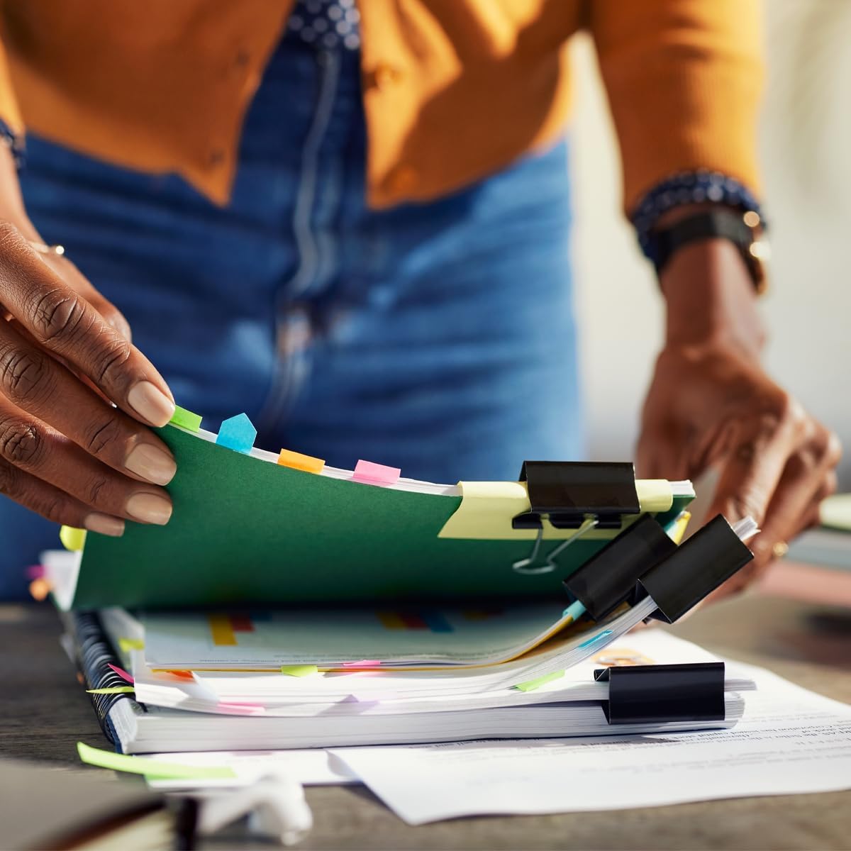 150 PCS Mini Binder Clips, 5/8 inch 15mm Binder Clips, Black Paper Clamps Small Size for Office, Home, School, Document Organizing (0.6 inch)