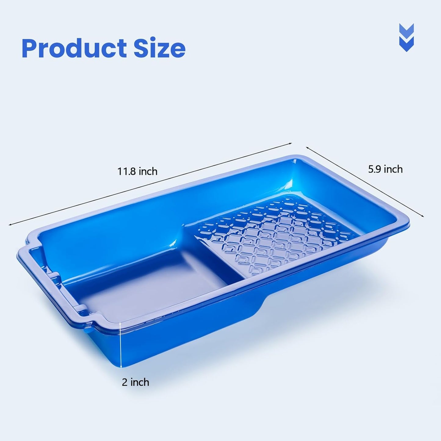 Mister Rui 4 Inch Paint Tray Liners, 15 Pack, Plastic Paint Trays, Small Paint Trays for Painting