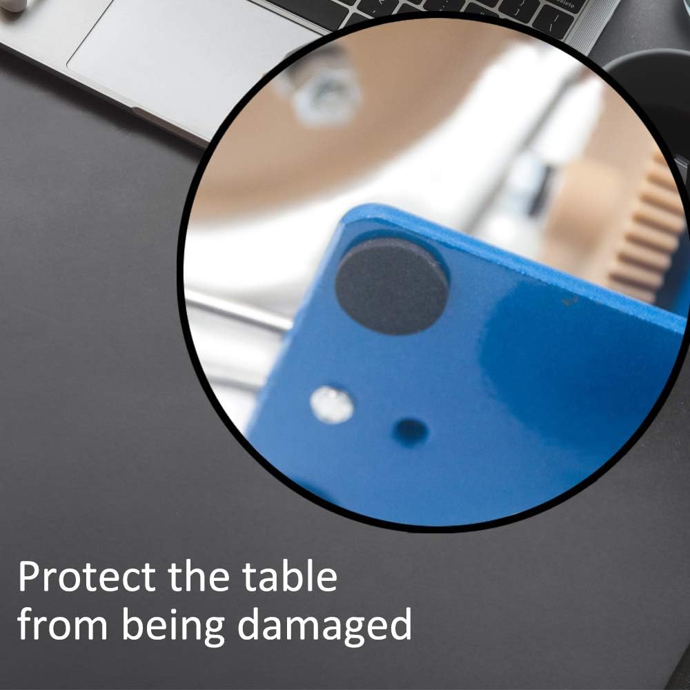 LAMXD Needlecraft Large Jumbo Metal Yarn/Wool/String/Fiber Ball Winder Hand Operated,10-Ounce,with Thread Cutter Scissors, Blue and White