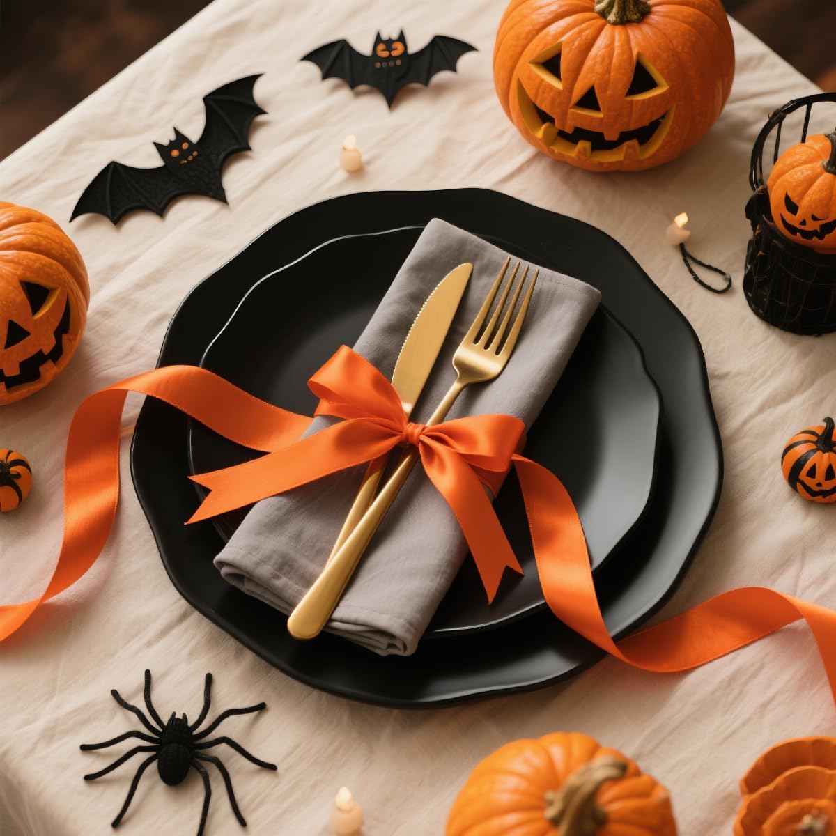 Orange Ribbon 1" Wide x 100 Yards, Orange Ribbon for Gift Wrapping, Halloween, Christmas, Wedding, Thanksgiving, Easter