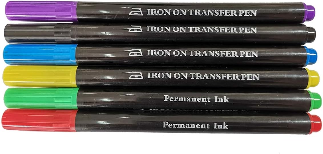 Iron On Transfer Pens, Embroidery Transfer Pen, 6 Pack