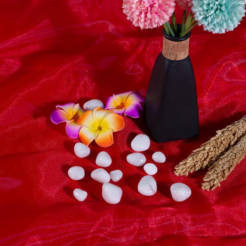 Fynite Red Organza Fabric by The Yard | 10 Yard Long | 44" Wide | Bridal Soft Sheer Organza Tulle for DIY Wedding Dress Fashion Craft Decorations