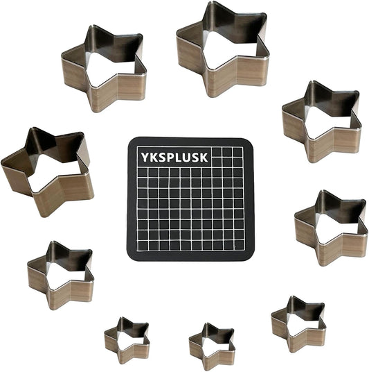 9 PCS Hollow Punch Cutter Set9 Sizes Star Shape Leather Cutting Dies Cutter ToolCutting Mold Punching Die Set for DIY Leather CraftLeather Cutter Hollow Punching Tool with Plastic Box SCS009