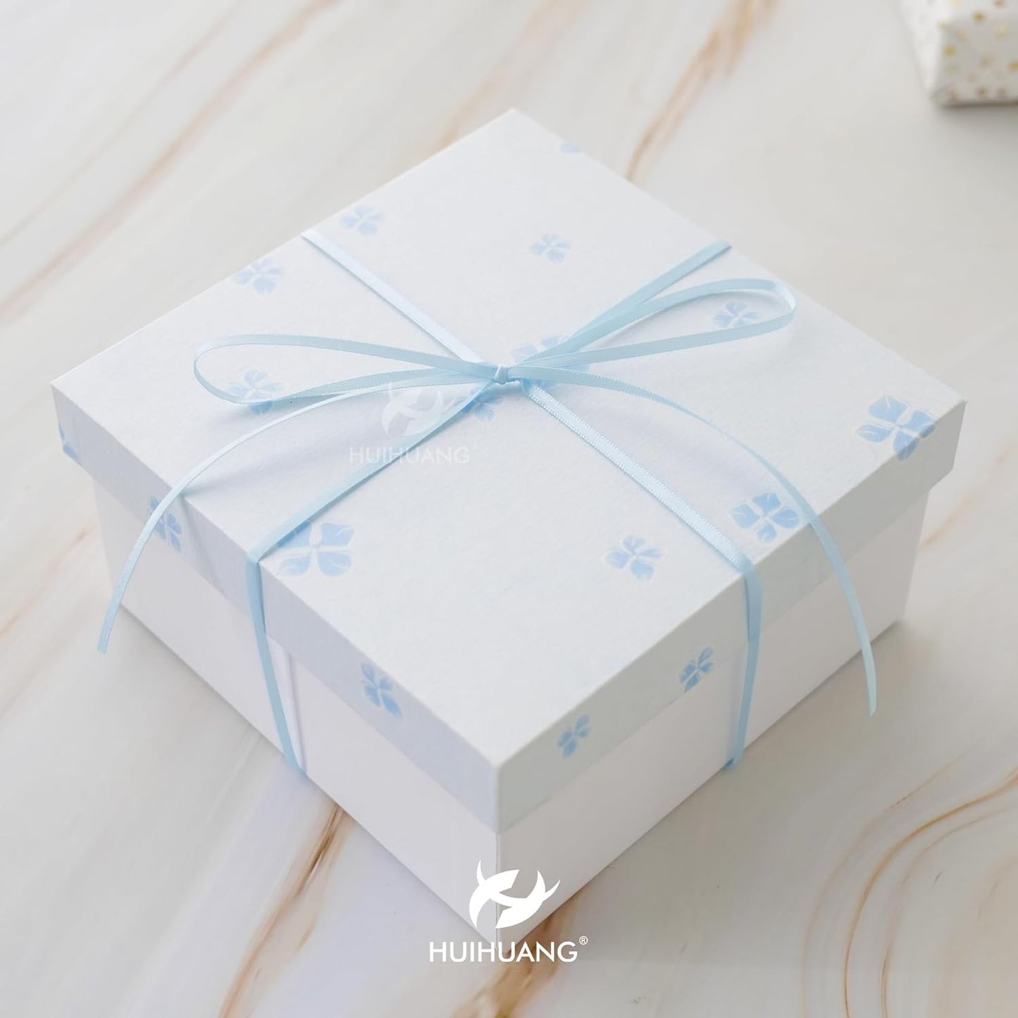 HUIHUANG Light Blue Thin Satin Ribbon 1/8 inch Ribbon 100 Yards Roll Double Face Craft Ribbon for DIY Crafts Gift Wrapping Bows Decoration Sewing and Invitation Card Hanging Tags Baby Shower Decor