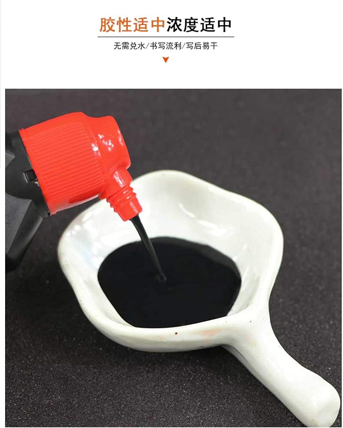 MEGREZ Yidege Practice Ink Chinese Brush Ink Sumi Ink for Beginner Practice Chinese Japanese Calligraphy Liquid Ink, Black - 100ml(3.5 OZ),3 Bottles