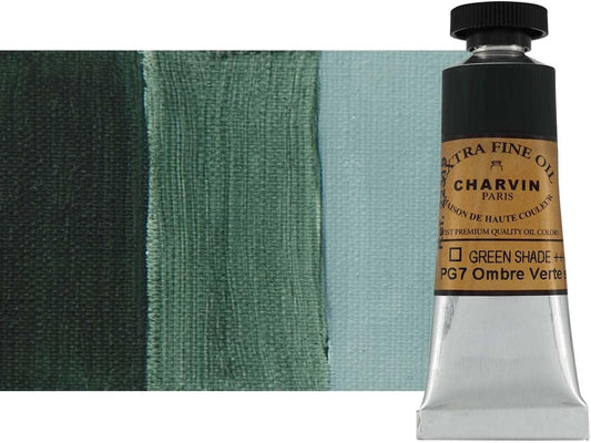 Charvin Extra Fine Oil Paint, Green Shadow 20 mL - Triple-Milled, Rich Texture, Poppy Oil-Based, Light-Fast, Handmade, Archival Quality