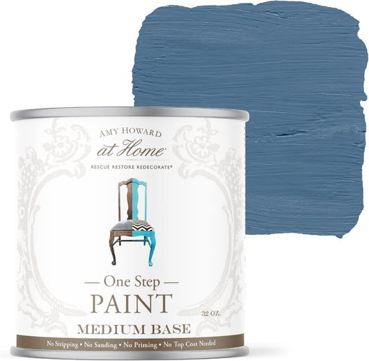AMY HOWARD AT HOME Chalk-Based One Step Paint for Furniture, Cabinetry, Decor, Finish, and More | No Stripping, Sanding, or Priming | Medium Base | 32 Ounce | Mai Dragon
