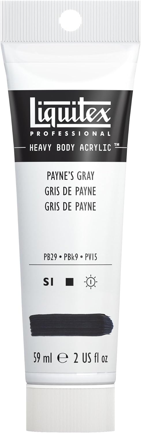 Liquitex Professional Heavy Body Acrylic Paint, 2-oz (59ml) Tube, Payne’s Gray