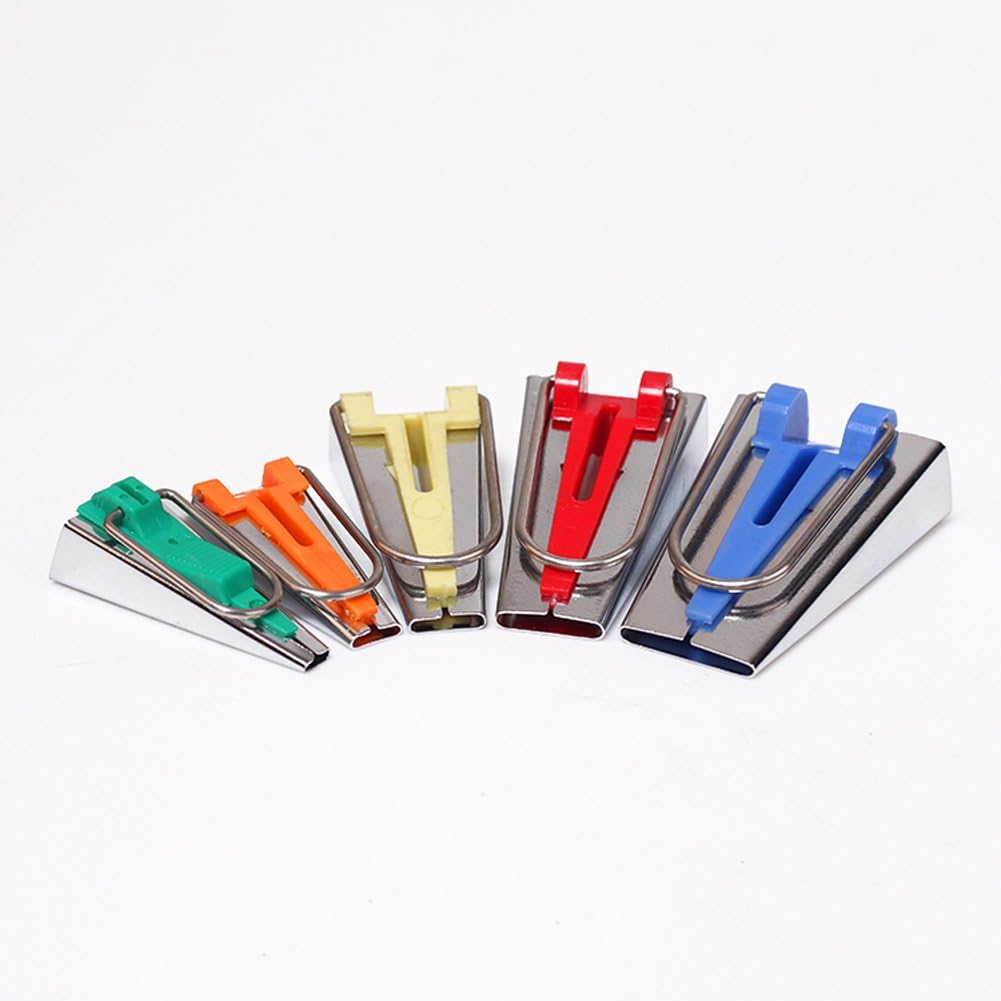 HONEYSEW Bias Tape Maker Set 6MM/9MM/12MM/18MM/25MM 50MM 5 Sizes DIY Quilting Tools Kit (6 Size Set)
