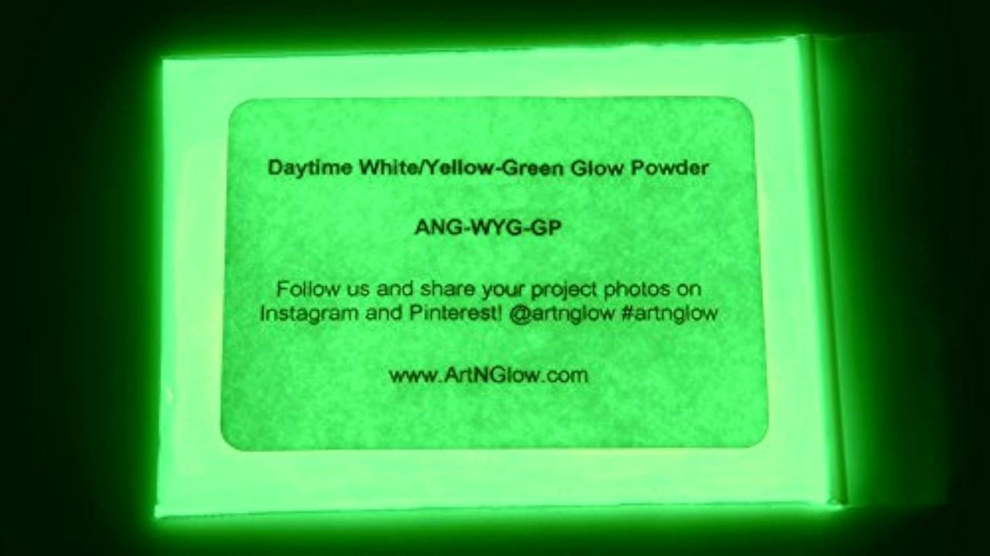 Glow in The Dark Pigment Powder - Neutral and Fluorescent Color for Art Painting, Fine Art, Nail Art Paint, and DIY Crafts - Long Lasting, 10+ Color Options - Neutral Green - (60 Grams/ 2.12 oz)