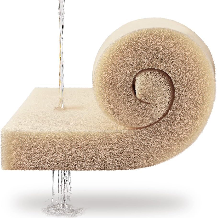 FoamRush 8" x 24" x 24" Water-Resistant Dry Fast Outdoor Upholstery Foam Sheet for Outdoor & Marine Furniture (Chair Cushion Foam for Patio Furniture, Boat Seat Cushion Replacement)