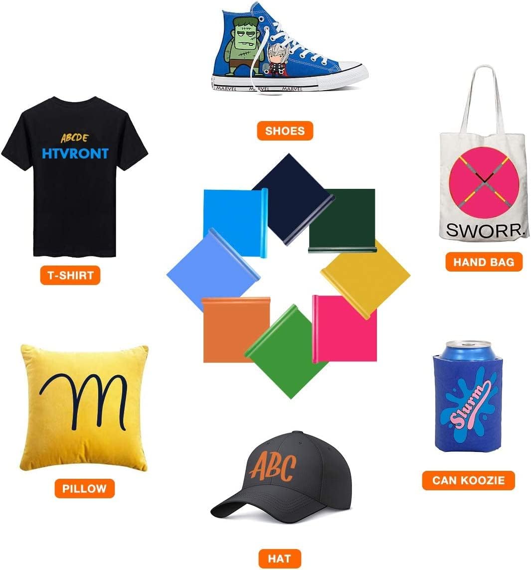 HTVRONT HTV Vinyl Rolls Heat Transfer Vinyl - 12" x 8ft Dark Green HTV Vinyl for Shirts, Iron on Vinyl for All Cutting Machine - Easy to Cut & Weed for Heat Transfer Design (Dark Green)