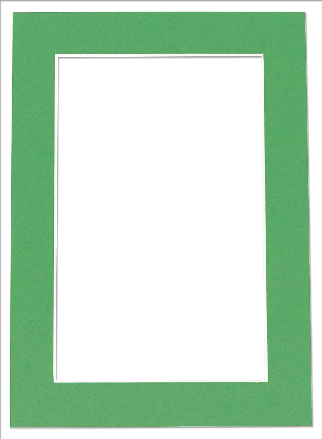 8x10 Mat Bevel Cut for 5.5x8.5 Photos - Acid Free Bright Green Precut Matboard - For Pictures, Photos, Framing - 4-ply Thickness