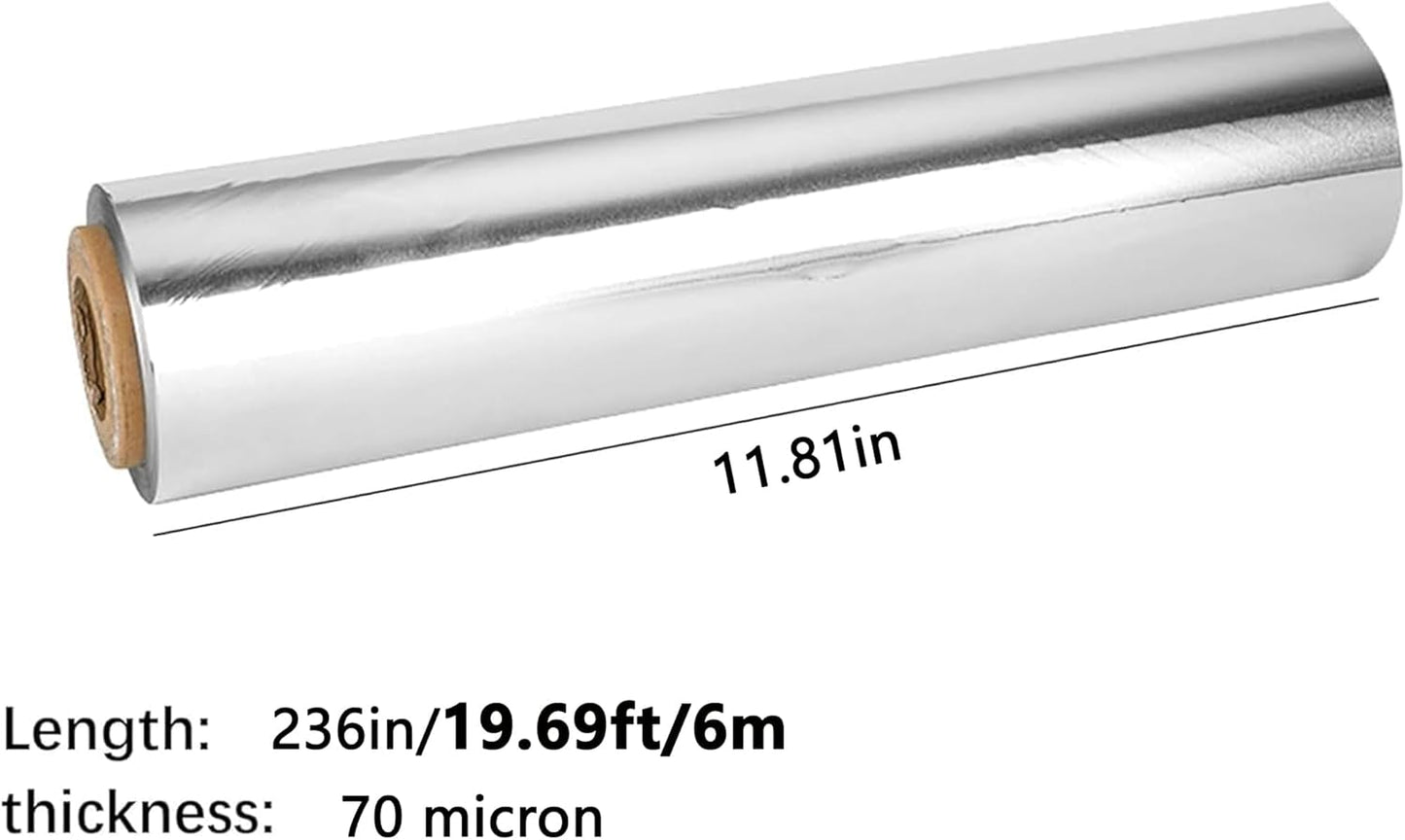 Foil Aluminum Roll Heavy Duty: Extra Thick Aluminum Foil Craft Engraving for Crafts, Tin Foil Aluminum Sheets for Painting Embossing, Craft Metal Foil Sheets 100um Thick (70umThick/11.81"W/19.7ft L)