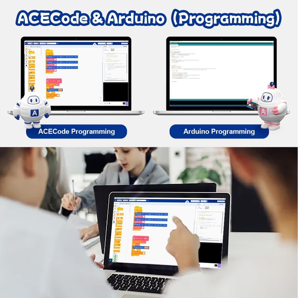 ACEBOTT Robotics for Kids Ages 12-16，Bionic Biped Robot Kit for Arduino ESP32, STEM Science Kits, Cool Engineering Building Toys, Science Coding Kit for 12+ Boys Girls Teens and Adults Unique Gifts